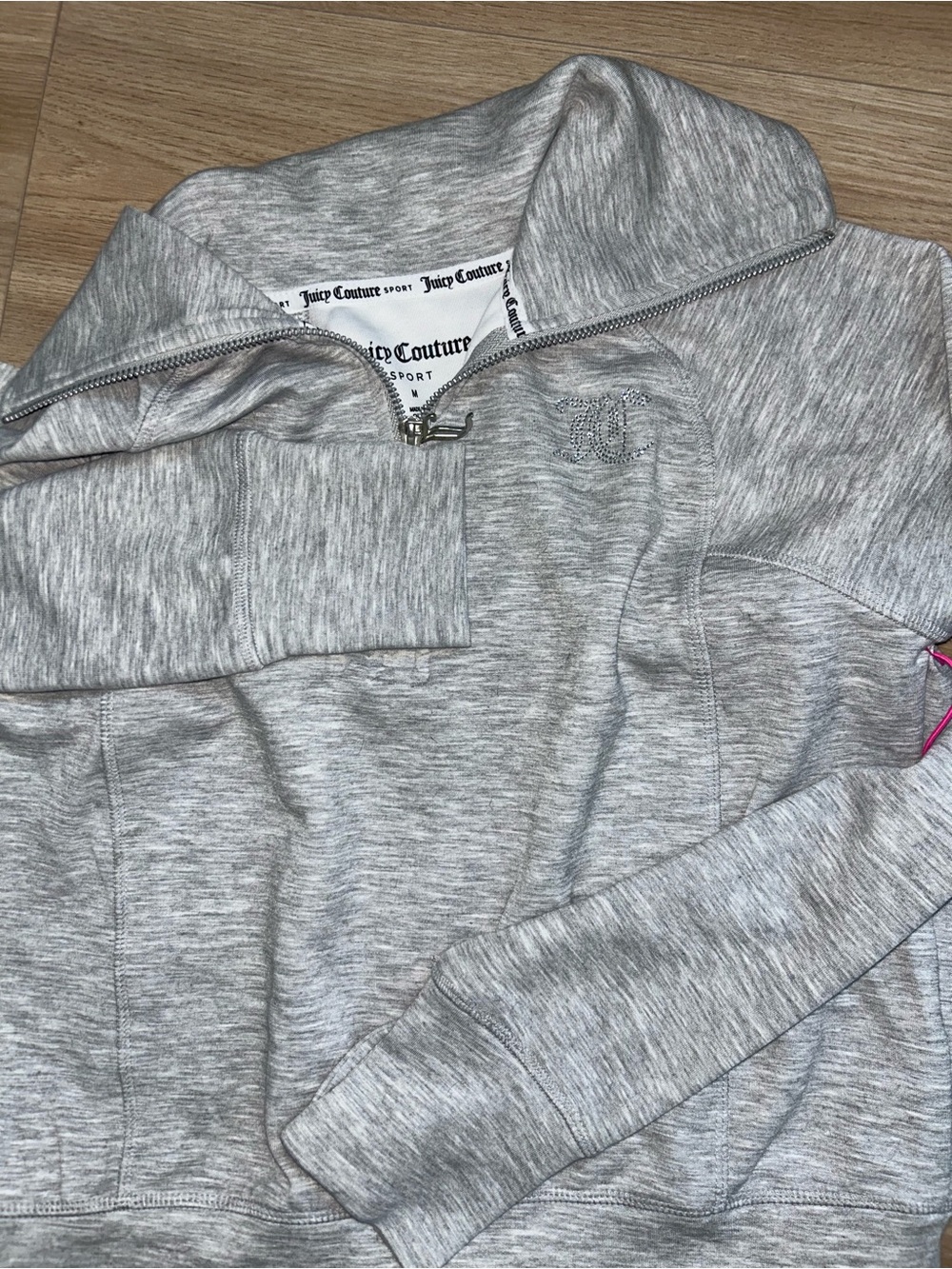 Juicy Couture Light Gray Hoodie & Shorts Lounge Set - Picture 2 of 4
